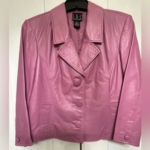 INC. Pink Leather Blazer / Jacket